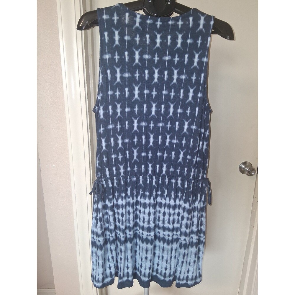 J. Jill Pure Jill Tie-Dye V-Neck Tunic Shift Dress, Large Coastal Resort Beachy - Picture 6 of 10